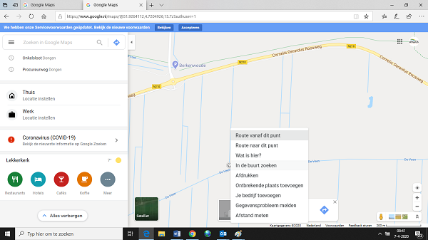 Oppmåling av en tomt med Google Maps