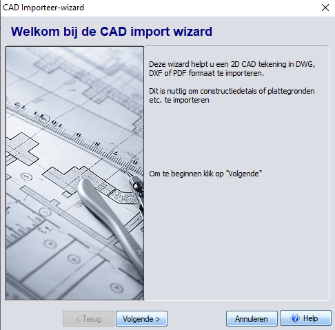 Skjermbilde for DXF-import - 3D Garden Designer