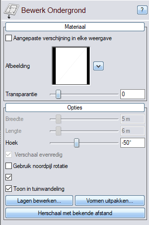 Hjørne av importert DXF i 3D TUIN Designer