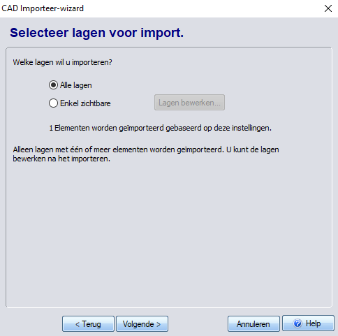Lag av DXF-3D TUIN Designer som skal importeres