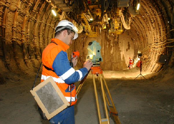 Landmåling i tunnel